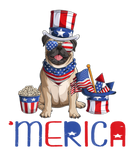 Discover Merica American Flag Pug Sunglass Dog Lover T
