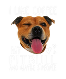 Discover Vintage I Like Coffee My Pitbull Dog 3 People Pupp