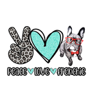 Discover Peace Love Frenchie Dog