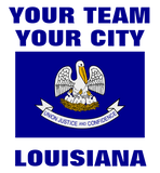 Discover Team Louisiana State Flag Raglan