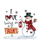 Discover I Love Being A Aunt Snowman Christmas Cute Grandma