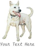 Discover White American bulldog panting dog