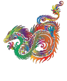 Discover Colorful Tribal Dragon