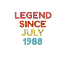 Discover Legend Since July 1988 Retro Birthday Gift