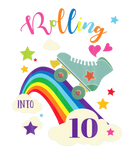 Discover Funny Rolling Into 10 Roller Skates Rainbow Birthd