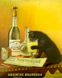 Discover Absinthe Bourgeois and Cat Fine Vintage Poster