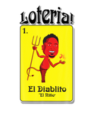 Discover El Diablito El Toxico Lottery Card Funny Vintage V
