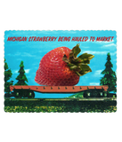 Discover Vintage Gigantic Michigan Strawberry on Train