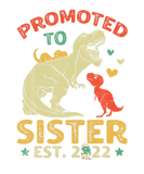 Discover Promoted To Sister Est 2022 Sister Dinosaur Saurus