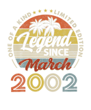 Discover Vintage Legend Since March 2002 20 Years Old Birth