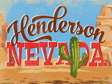 Discover Henderson Nevada Cartoon Desert Vintage Travel