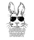 Discover Abuelo Bunny Face With Sunglasses Easter Matching