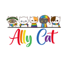 Discover Funny Ally Cat, Ally Cat, Gay Pride Kitty Allies L