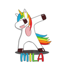 Discover Mila Name - First Name Mila - Colourful Dancing Un