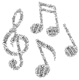 Discover Music note word picture