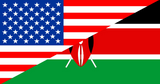 Discover usa Kenya country half flag america symbol