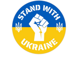 Discover Stand With Ukraine Round SIgn and Hand