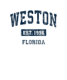 Discover Weston Florida FL Vintage Sports Established Navy