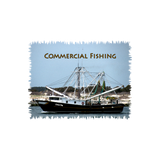 Discover Commercial Fishing Black Trawler Logo