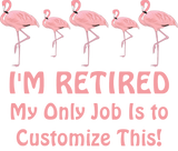 Discover Funny Flamingos Custom Retirement
