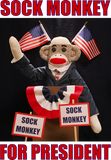Discover Sock Monkey for President colored