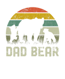 Discover Men Dad Bear Vintage Retro 2 Kids Daddy Funny Fath