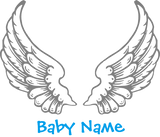 Discover Angel Wings Baby Name Blue  Grey
