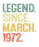Discover Legend Since March 1972 50Th Birthday Gift