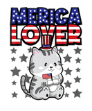 Discover Merica Lover - Happy Fourth Of July - Cat USA Flag