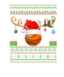 Discover Funny Xmas Lighting Santa Hat Ugly Basketball Ball