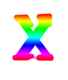 Discover Letter X bright gradient
