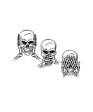 Discover Three Wise Skulls Deaf, Blind, Mute,Halloween Cost