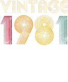 Discover Vintage 1981 Gift Retro Men Women 40 Years Old