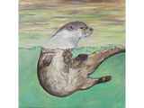 Discover Playful River Otter Painting