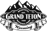 Discover Grand Teton Mountain Emblem Black