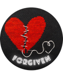 Discover Forgiven Beautiful Stitched Red Heart