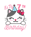 Discover Kids Its My 7Th Birthday Girl Kitty Cat Theme Part