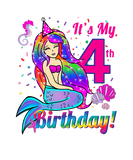 Discover Kids It's My 4Th (4 Years) Birthday Mermaid Theme