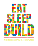 Discover Sleep Eat Build Building Blocks Set Bricks Constru
