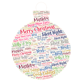 Discover Bright, Chromatic Word Art Christmas Ball Ornament