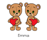 Discover Cute baby bear with hearts