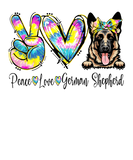 Discover Peace Love German Shepherd Dog Tie Dye Dog Lovers