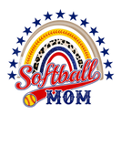 Discover Softball Mama Rainbow Softball