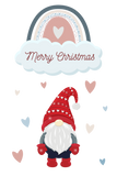 Discover Cute Christmas nordic gnome with rainbow