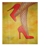 Discover Red Shoes Acrylic Painting