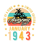 Discover Awesome Since January 1943 Vintage 79Th Birthday