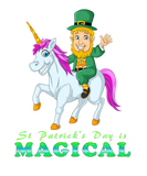 Discover Leprechaun On Unicorn Shamrock Irish St Patrick's