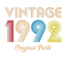 Discover Vintage 1992 Original Parts Retro 30Th Birthday 30