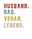 Discover Husband Dad Vegan Legend Go Vegan Retro Vintage Pl