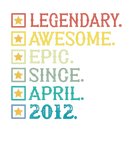 Discover Legendary Awesome Epic Since April 2012 10Th Birth